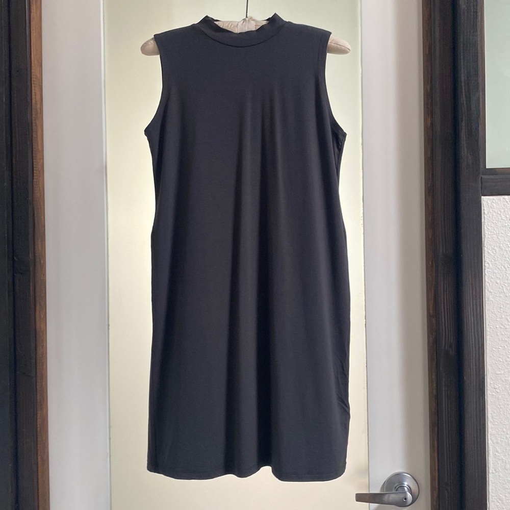 Eileen Fisher Grey Mock Neck Dress Size XS/TP